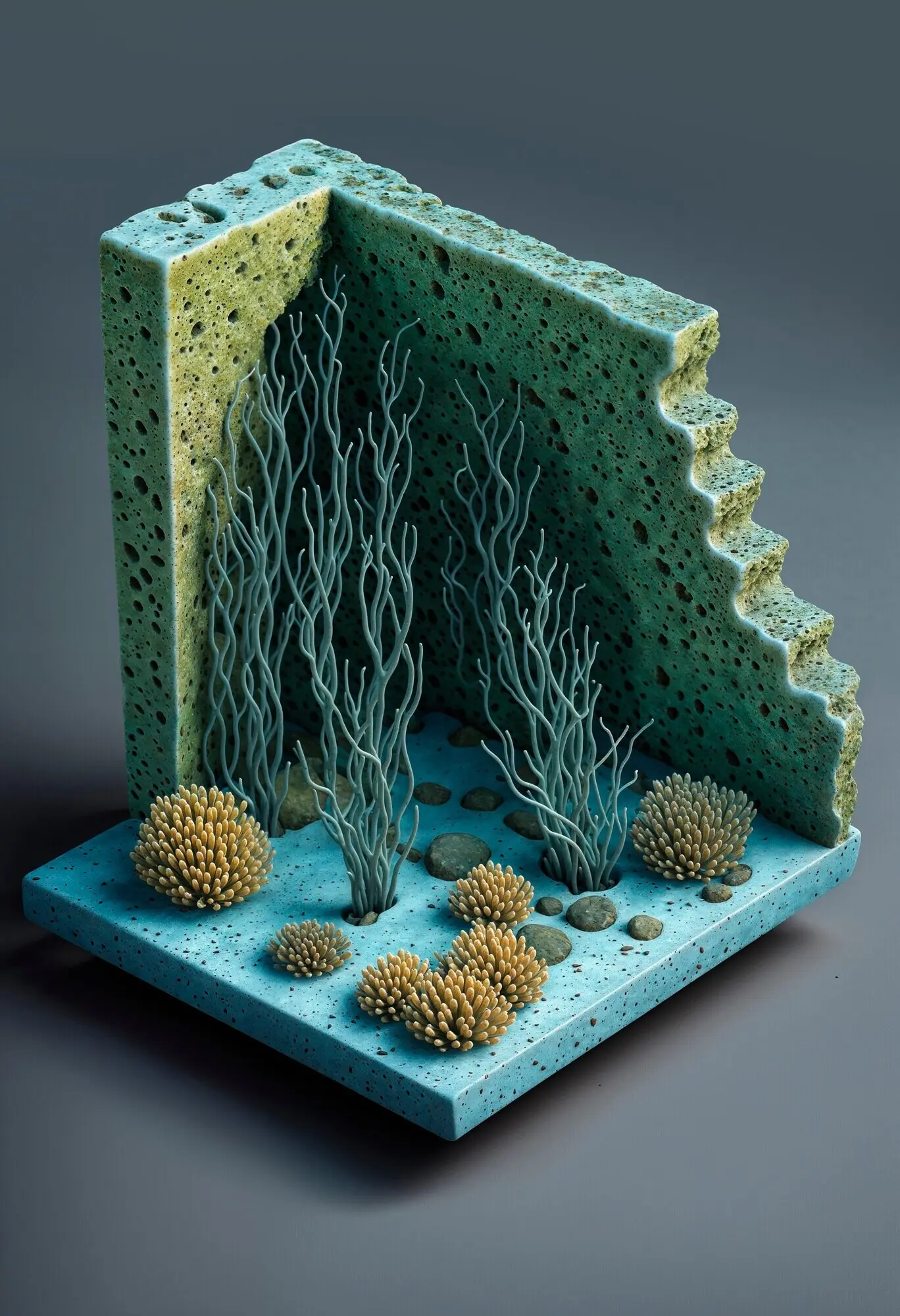 Dreidimensionale Meeresalgen